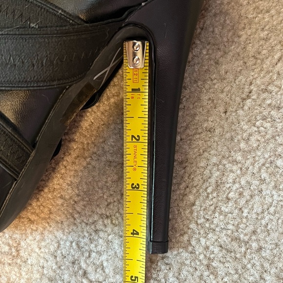 Black Bandage Strappy Collin Stewart platform 4 inch heels size 9.5 - Picture 5 of 6